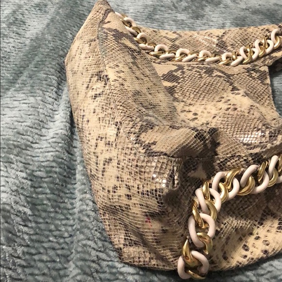 Michael Kors 'ID Chain' Large Snakeskin Hobo - Picture 5 of 7